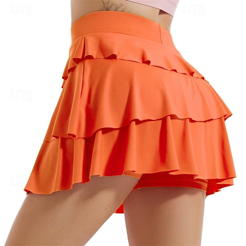 Women's Yoga Shorts High Waist Pilates Gym Workout Workout Shorts Solid Color Black Fuchsia Orange Sports Activewear Stretchy Slim2