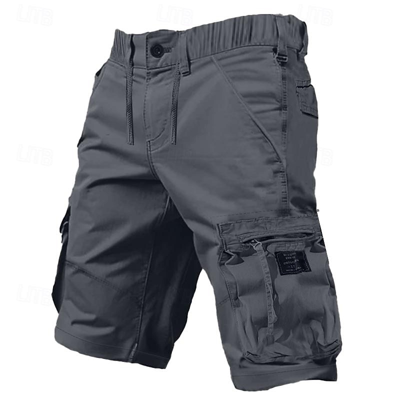Men's Tactical Shorts Cargo Shorts Shorts Buttons Multi Pocket Plain Wearable Short Outdoor Daily Camping & Hiking Fashion Classic Black Army Green3