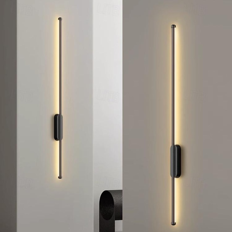 LED Indoor Wall Lights Warm White Modern Minimalist Linear Metal Sconce for Living Room Bedroom 110-240V 80cm Single Head Long Tube3