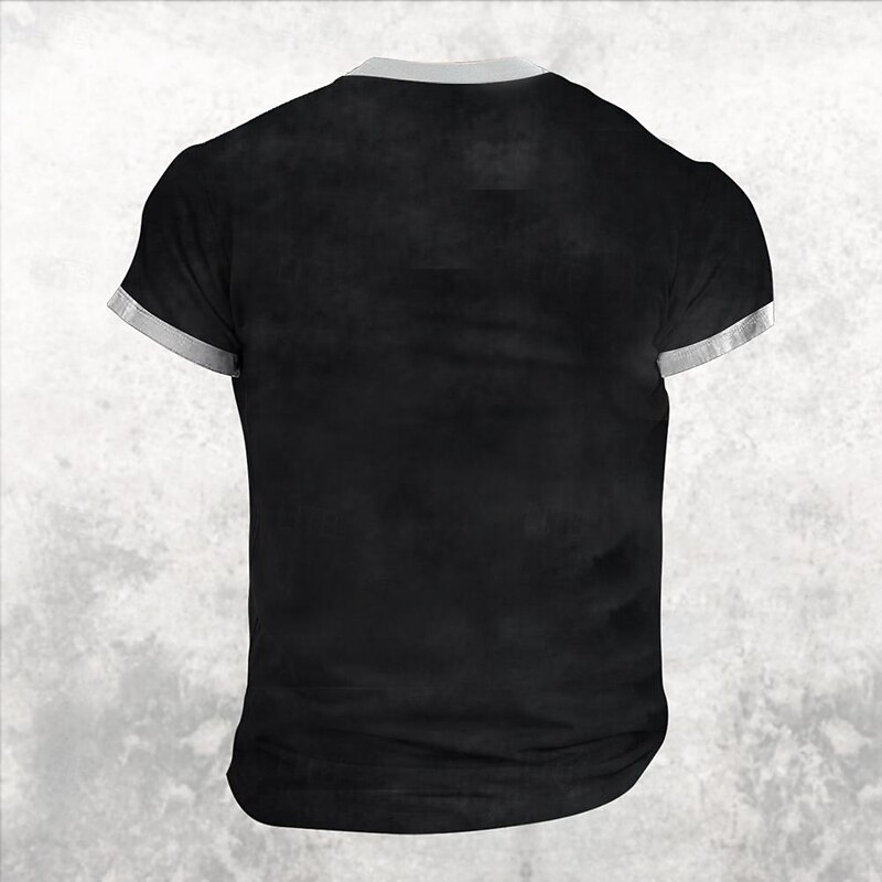 Germany EURO Casual Men's 3D Print T shirt Tee Daily T shirt Black Short Sleeve Shirt Spring & Summer Clothing Apparel S M L XL XXL 3XL2