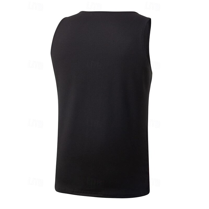 Men's Tank Top Vest Top Undershirt Sleeveless Shirt Sleeveless Crew Neck Spring & Summer Color Block Fashion Designer Basic Patchwork Vacation Street Going out White Red Orange Top Tee for Men3