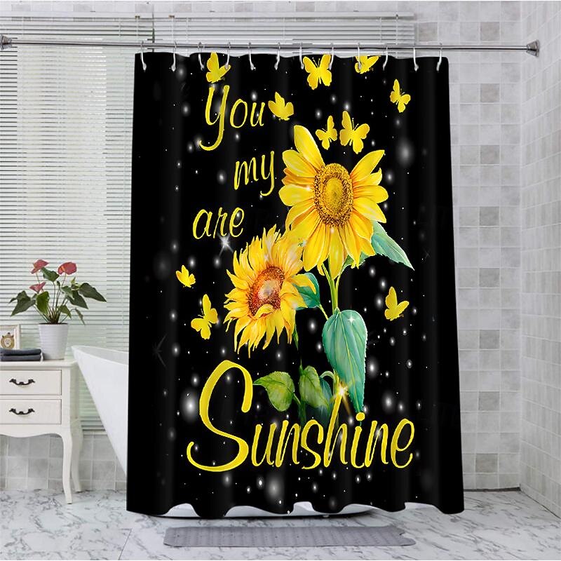 Plant Series Waterproof Shower Curtain 180cm*180cm(70"*70") Botanical Bathroom Decor Mildew Resistant Polyester Fabric for Bath Tub Shower4