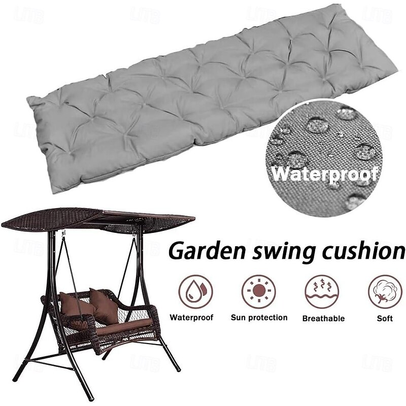 100% Waterproof Sun-proof Outdoor Chair Cushions Wooden Chair Cushion Bench Cushion Swing Chairn Non-removable For Outdoor Patio Garden Lawn Yard2