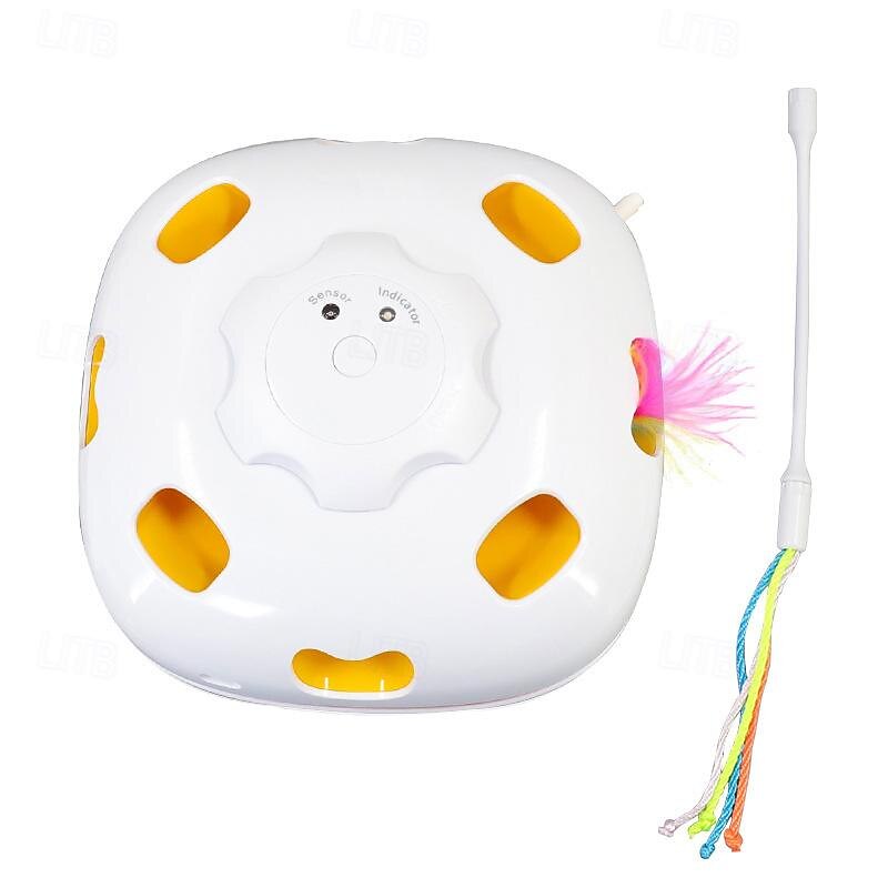 Chew Toy Feather Toy Interactive Toy Squeak Toy Catnip Toy with LED Durable Automatic USB Charger Pet Exercise for Cat Kitten Indoor Pet Play4