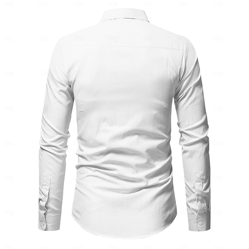 Men's Dress Shirt Printed Shirts Faith Formal Black White Blue Khaki Long Sleeve Turndown Fall Winter Clothing Apparel Buttons2