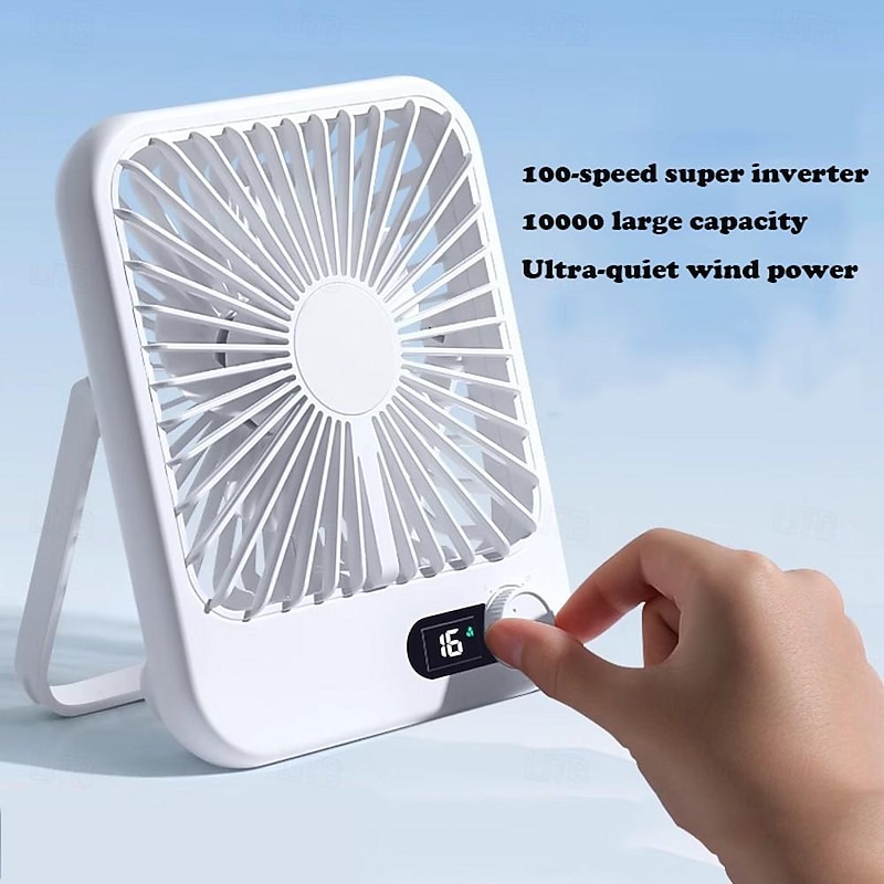 USB Desktop Fan - Ultra-Thin Portable Wind-Powered Charging, Summer Cooling Mini Fan, Portable Device, Super Quiet, Suitable for Home, Student Dorms, Bedside, Silent Ultra-Thin Desktop Fan4