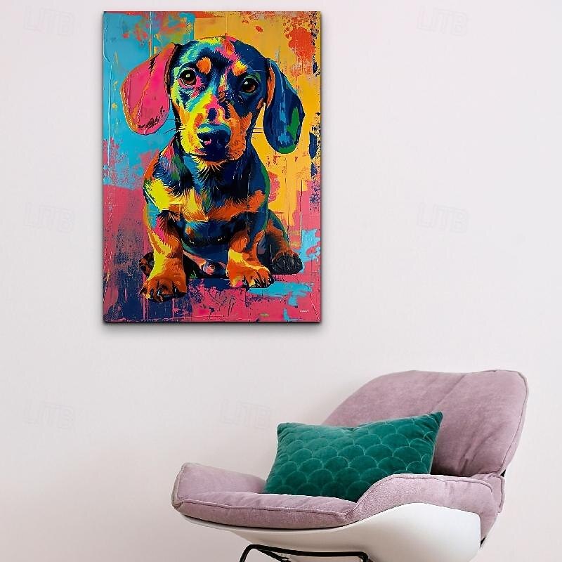 Rottweiler Pop Art Canvas paInting hand painted Wall Art Dachshund oil painting hand painted Pop Art Canvas painting handmade Wall Art  Beautiful Colorful Butterfly Wall Art painting2