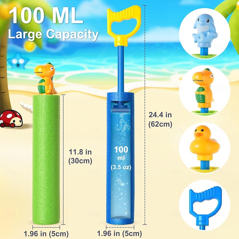 Water Gun 6 Pack Super Water Soaker Blaster Squirt Guns Water Shooter Swimming Pool Beach Summer Party Outdoor Water Game Fighting Toys for Kids Boys Girls2