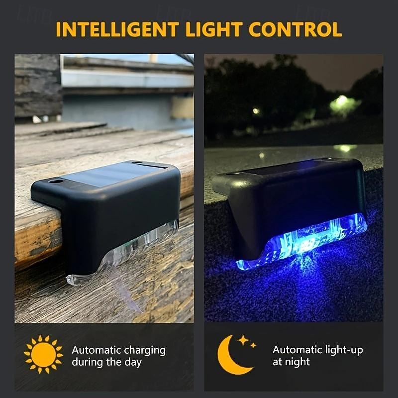 20pcs Solar LED Fence Lights - Effortless Charging, Durable Waterproof Design - Brighten Your Garden, Steps & Pathways with Cool White Ambiance - A Perfect Decorative Lighting Solution for Courtyards2