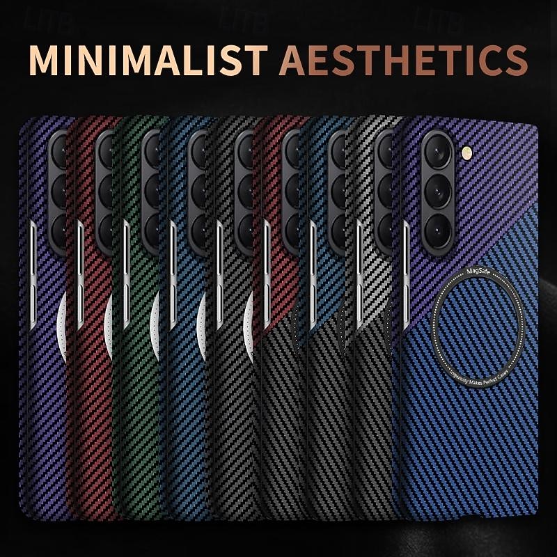 Phone Case For Samsung Galaxy Z Fold 6 Z Fold 5 Z Fold 4 Z Fold 3 Back Cover Support Wireless Charging Shockproof PC3