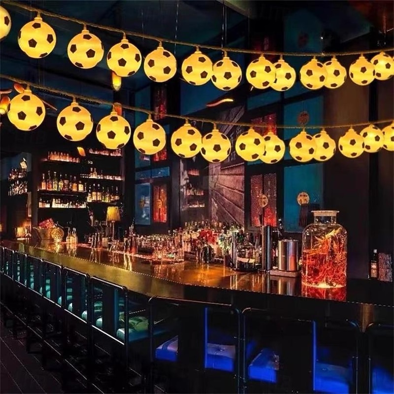 Football String Lights Sport Ball String Lights Euro Cup USB or Battery Operated 1.5M 3M 6M Fairy Lights Mix Baseball Basketball Football Soccer LED Lights2