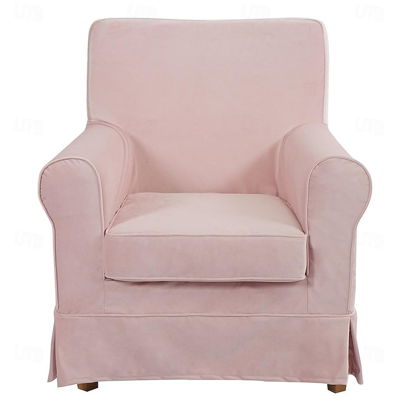 Velvet Armchair Sofa Cover Solid Color Quilted Velvet Slipcovers LITB PRIME cover Ektcover 9