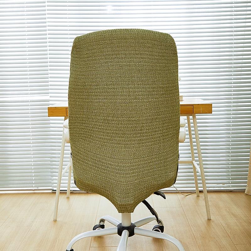 Office Chair Cover Flower High Back Dining Chair CoverComputer Swivel Chair Hotel Zipper Anti Slip One-Piece Armchair Protective Dust Cover4
