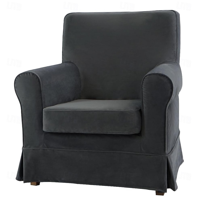 Velvet Armchair Sofa Cover Solid Color Quilted Velvet Slipcovers LITB PRIME cover Ektcover3