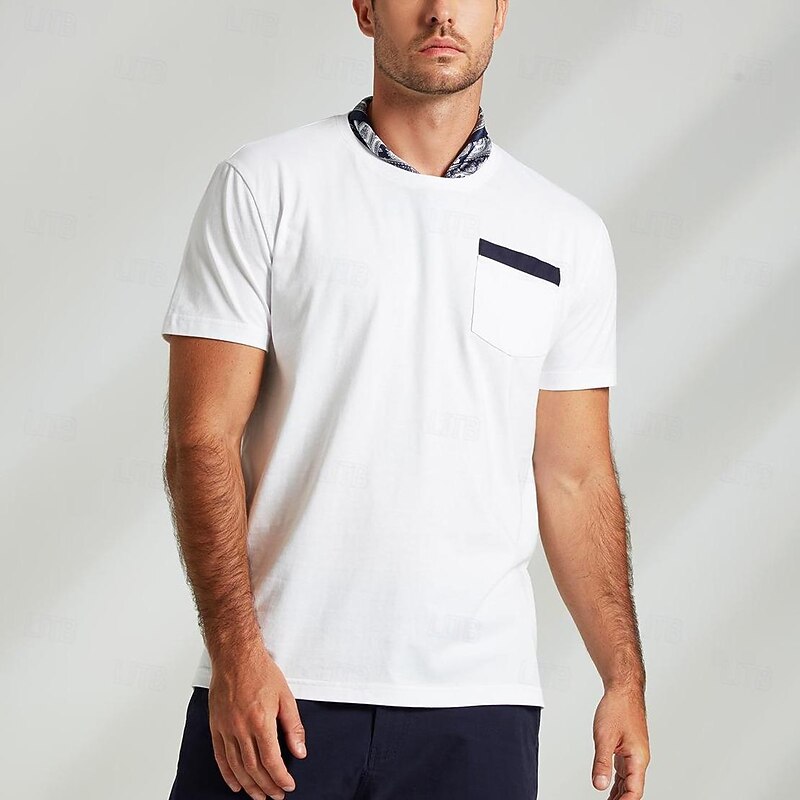 Men's 100% Cotton Graphic T shirt Fashion Outdoor Casual Tee Tee Top Street Casual Daily T shirt White Navy Blue Short Sleeve Crew Neck Shirt Spring & Summer Clothing Apparel