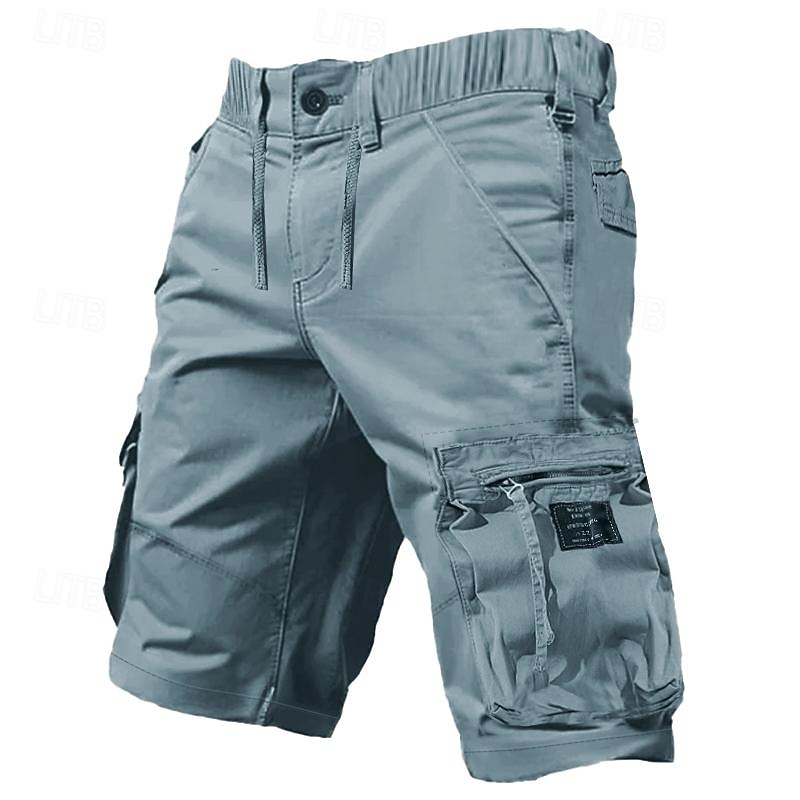 Men's Tactical Shorts Cargo Shorts Shorts Buttons Multi Pocket Plain Wearable Short Outdoor Daily Camping & Hiking Fashion Classic Black Army Green