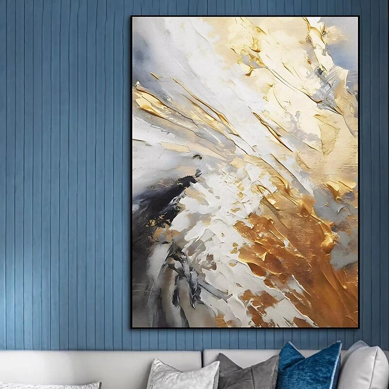 Handmade Oil Painting Canvas Wall Art Decoration Thick Oil Gold Abstract for Home Decor Rolled Frameless Unstretched Painting2