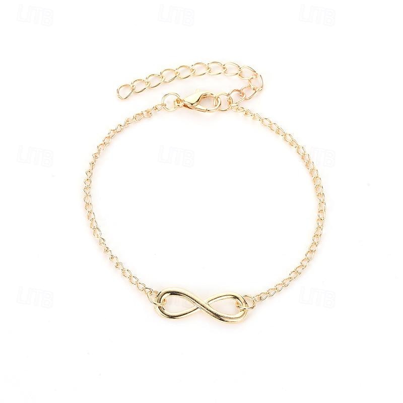Women's Bracelet Fancy Fashion Infinity Elegant Fashion Cute Luxury Alloy Bracelet Jewelry Silver / Gold For Party Evening Date Beach4