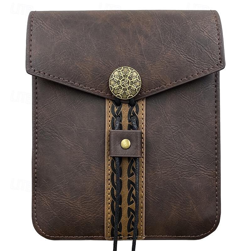 Punk & Gothic Medieval 17th Century Bag Belt Pouch Dice Bag Ranger Elven Fancy Dress Men's Women's Unisex Celtic Viking Fantasy Carnival Masquerade Halloween Masquerade Adults' Bag