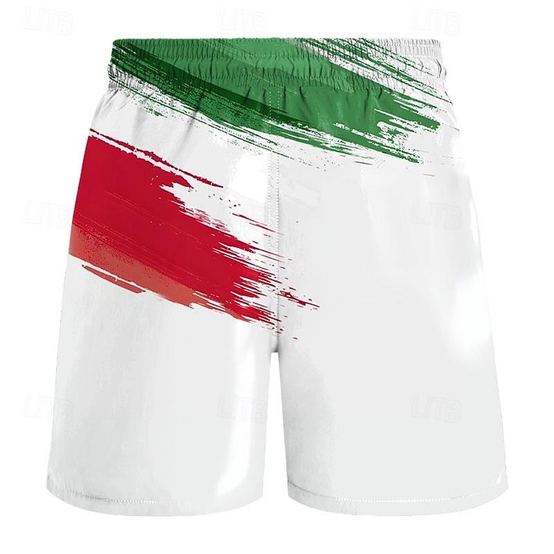 Men's Flag National Flag Swimming Trunks Board Shorts Shorts Mid Waist Fashion Streetwear Designer Casual Daily Holiday Pocket Drawstring Elastic Waist Designer Clothing Apparel2