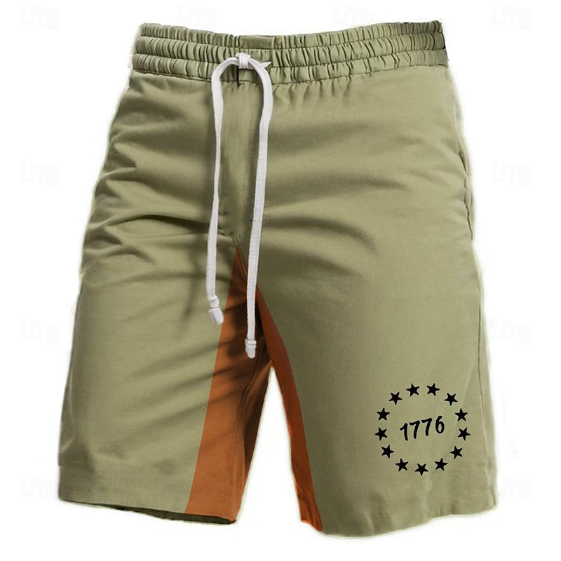 Men's Letter Graphic Prints Sweat Shorts Beach Shorts Terry Shorts Mid Waist Vintage Casual Daily Holiday Streetwear Drawstring Elastic Waist 3D Print Designer Clothing Apparel