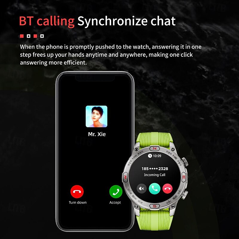 LOKMAT ZEUS 7 PRO Smart Watch 1.43 inch Smartwatch Fitness Running Watch Bluetooth Pedometer Call Reminder Activity Tracker Compatible with Android iOS Women Men Long Standby Hands-Free Calls4