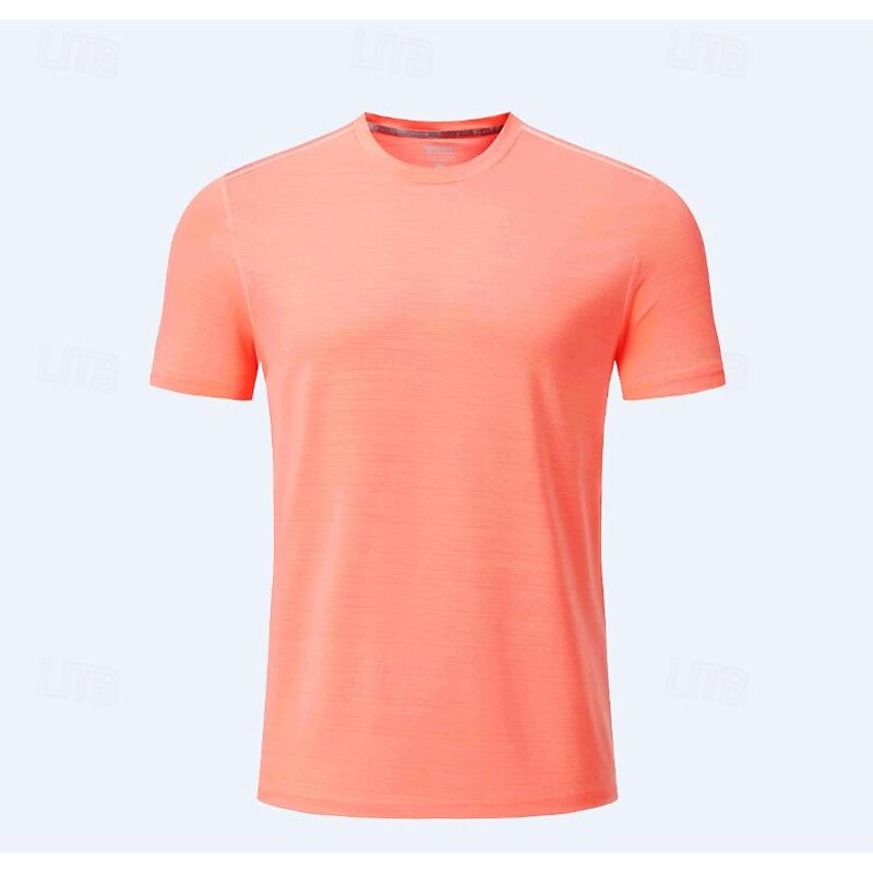 Men's Gym Shirt Short Sleeve Tee Tshirt Summer Solid Color Spandex Quick Dry Lightweight Comfortable Breathable Gym Workout Running Yoga Sportswear Activewear Black White Red4