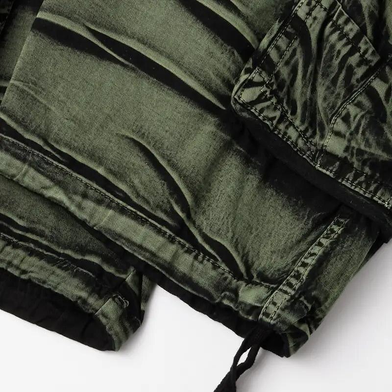 Men's Cargo Shorts Shorts Buttons Multi Pocket Plain Wearable Short Outdoor Daily Going out Fashion Classic Black Army Green4