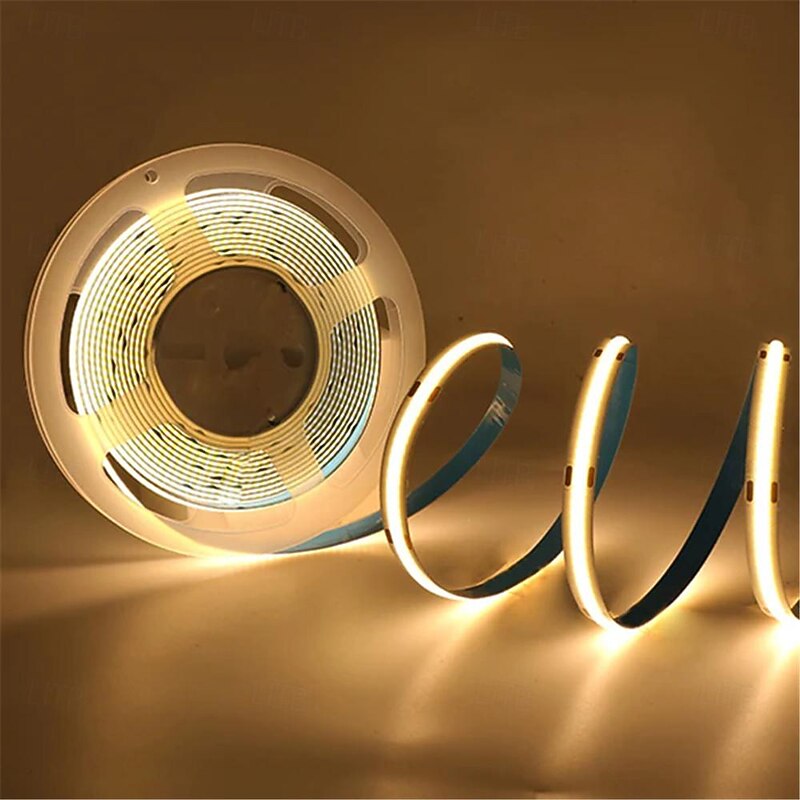COB LED Strip Lights DC 12V 320 Diodes COB Flexible LED Bar Tape Ribbon Linear for Room Decor 1m/2m/3m/4m/5m3