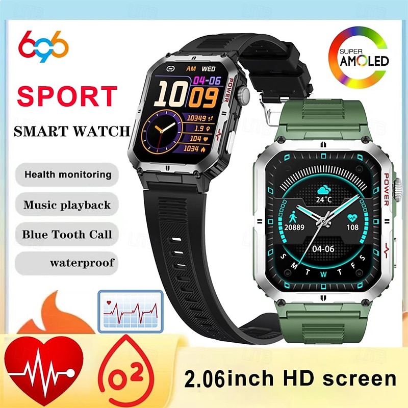 696 LW10 Smart Watch 2.6 inch Smart Band Fitness Bracelet Bluetooth ECG+PPG Pedometer Call Reminder Compatible with Android iOS Men Hands-Free Calls Message Reminder IP 67 42mm Watch Case3