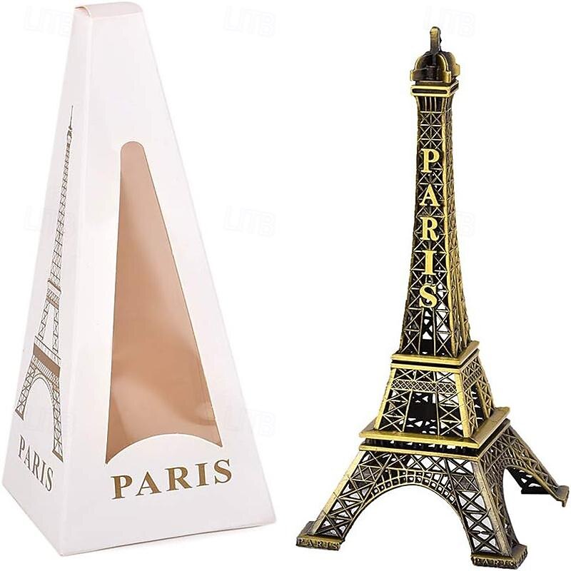 Paris Eiffel Tower Statue Cake Topper Paris Eiffel Tower Centerpiece Mini Statue Decor Figurine Table Tower Eiffel Home Decoration for Party2