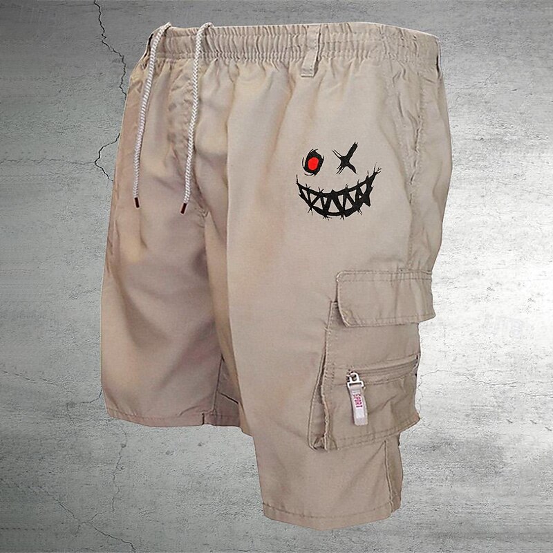 Men's Tactical Shorts Cargo Shorts Shorts Drawstring Elastic Waist Multi Pocket Cartoon Wearable Short Outdoor Daily Camping & Hiking Fashion Classic Black Army Green4