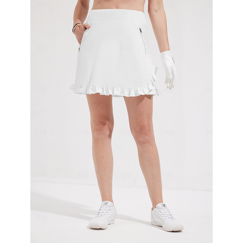 Women's Golf Skorts Dark Pink Black White Lightweight Bottoms Ladies Golf Attire Clothes Outfits Wear Apparel