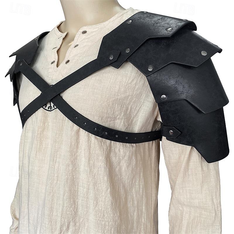 Retro Vintage Medieval Renaissance Armor Chemise Shoulder Armor Viking Outlander Fancy Dress Men's Viking Carnival Masquerade Performance Party / Evening Stage Adults' Shoulder Armor3