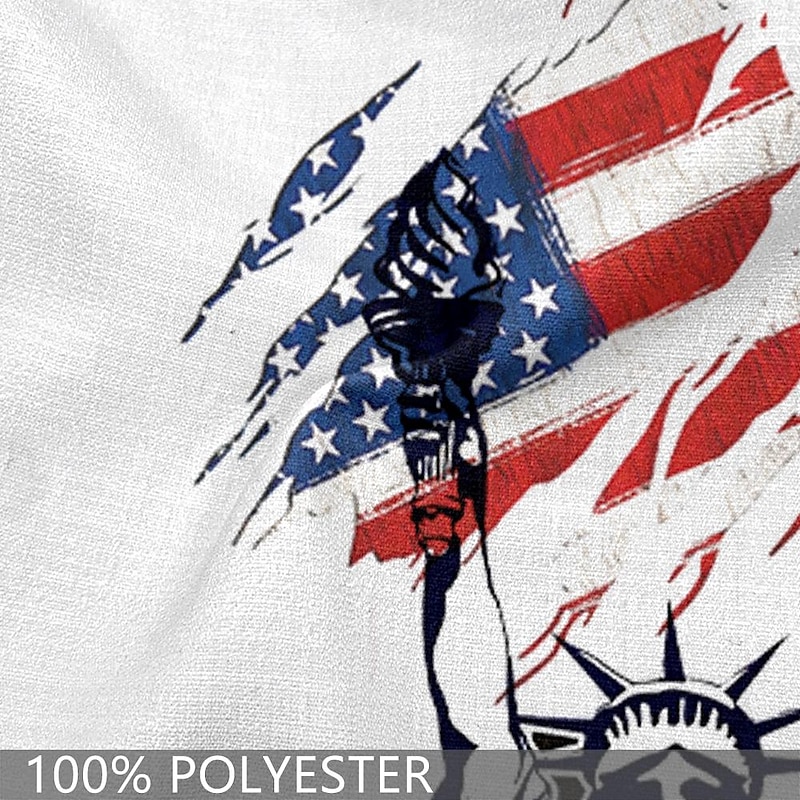 Men's Flag Statue Of Liberty American Flag Shorts Mid Waist Vacation Fashion Streetwear Outdoor Casual Holiday Drawstring Side Pockets Designer Clothing Apparel3