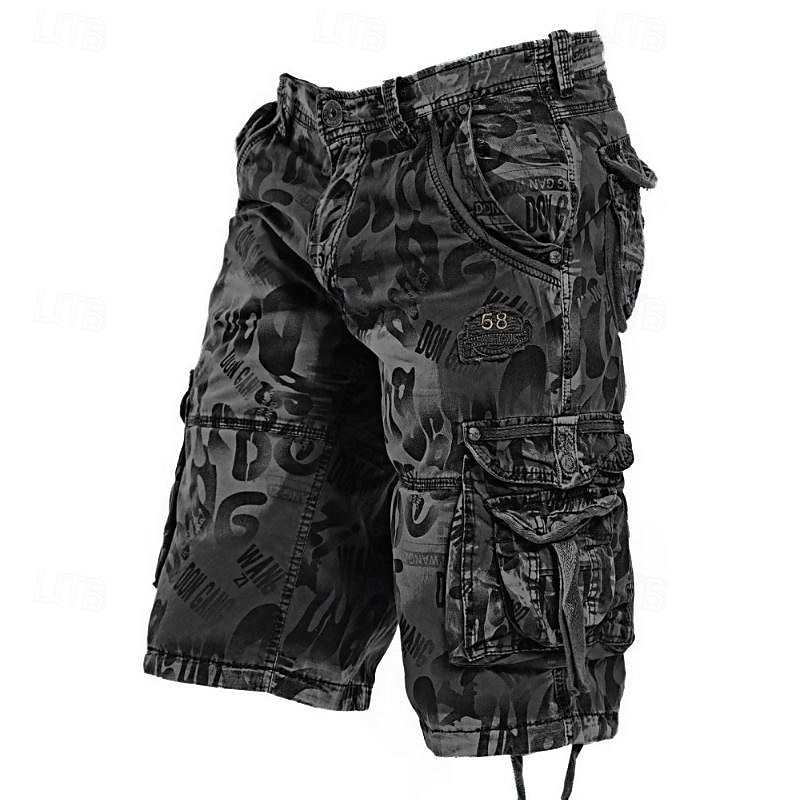 Men's Tactical Shorts Cargo Shorts Camo Shorts Shorts Buttons Multi Pocket Camo Camouflage Wearable Knee Length Outdoor Daily Camping & Hiking Fashion Classic Camouflage Blue Camouflage Gray2