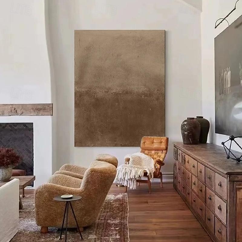 Boho Art Heavy Texture Painting hand painted Brown Abstract Art Nordic Art oil painting handmade Blue Brown Beige 3D Textured Art Original Painting Wall Art painting3