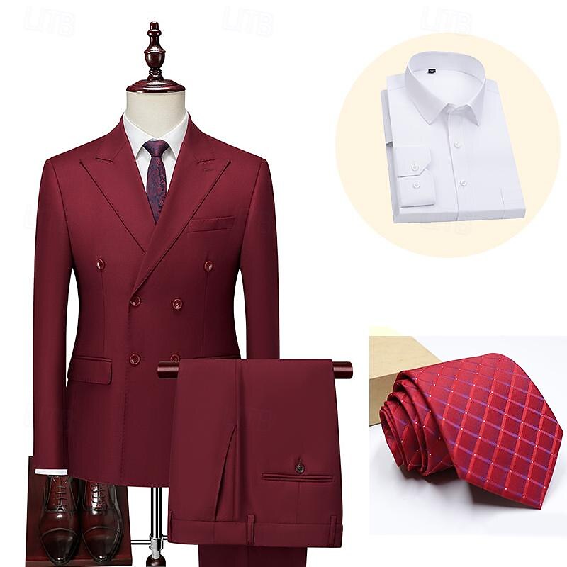 Retro Vintage 1920s Suits & Blazers Gentleman Fancy Dress Men's Masquerade Party / Evening Bachelorette Party Adults' Coat Pants3