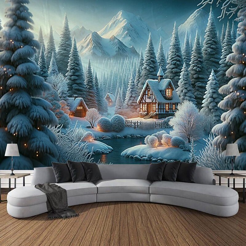 Nature Countryside View Hanging Tapestry Wall Art Large Tapestry Mural Decor Photograph Backdrop Blanket Curtain Home Bedroom Living Room Decoration Farmhouse4
