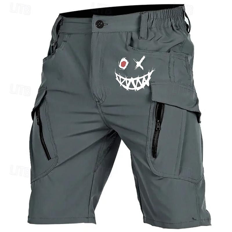 Men's Graphic Prints Cargo Shorts Mid Waist Sports Fashion Streetwear Sports Outdoor Casual Daily Drawstring Side Pockets Elastic Waist Designer Clothing Apparel4