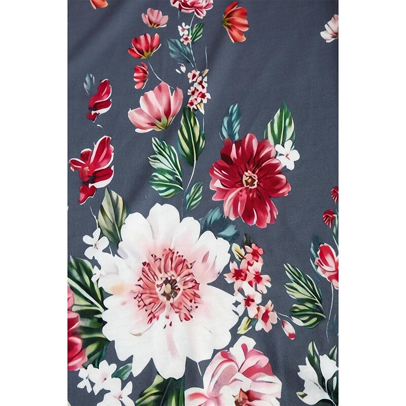 Women's Mini Dress Casual Dress Petite Dress T Shirt Dress Tee Dress Sundress Basic Outdoor Vacation Birthday Regular Fit Floral Short Sleeve V Neck Light Blue White Light Green Red Summer3