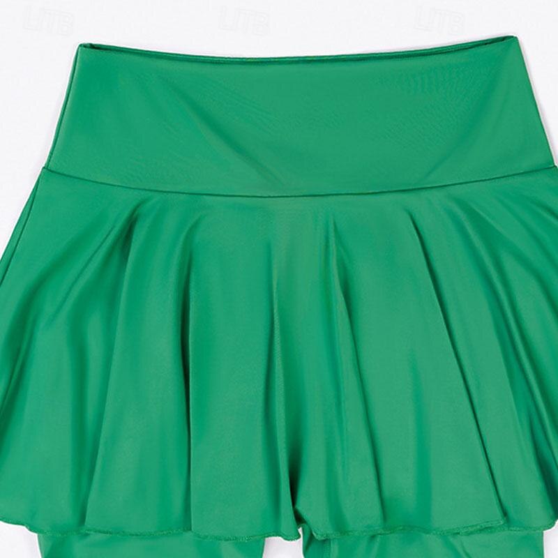 Women's Yoga Pants Yoga Leggings High Waist Pilates Gym Workout Workout Tights Solid Color Black White Green Spandex Sports Activewear Stretchy Slim3