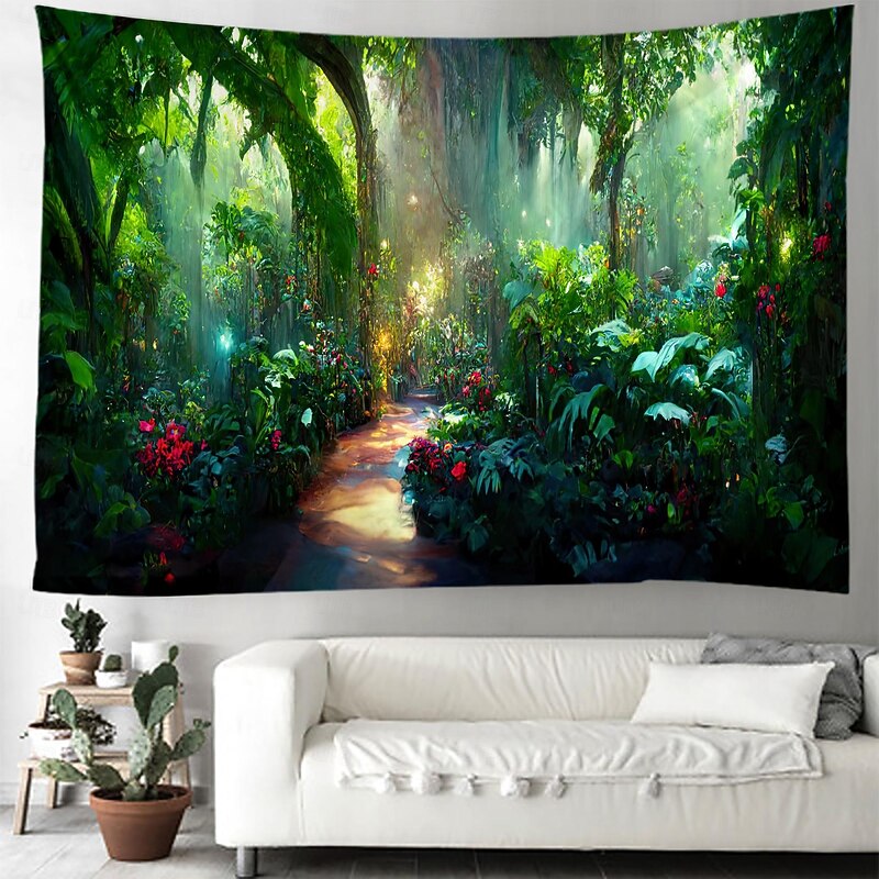 Nature Floral Garden Hanging Tapestry Wall Art Large Tapestry Mural Decor Photograph Backdrop Blanket Curtain Home Bedroom Living Room Decoration4