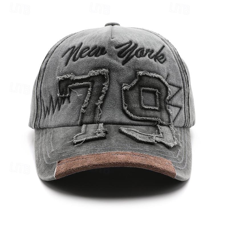 Men's Baseball Cap Sun Hat Trucker Hat Black Yellow Cotton Patchwork Embroidered Fashion Casual Street Daily Color Block Letter Adjustable Sunscreen Breathable