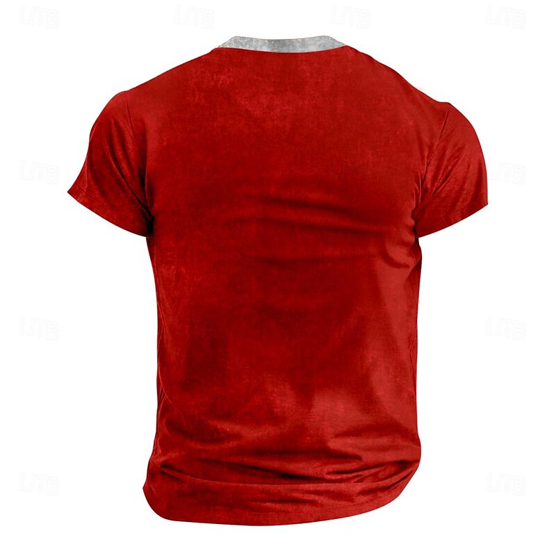 Men's Graphic T Shirt Short Sleeve T shirt 3D Print Shirt Casual Western Cowboy Daily Red Spring & Summer Clothing Apparel S M L XL XXL 3XL2