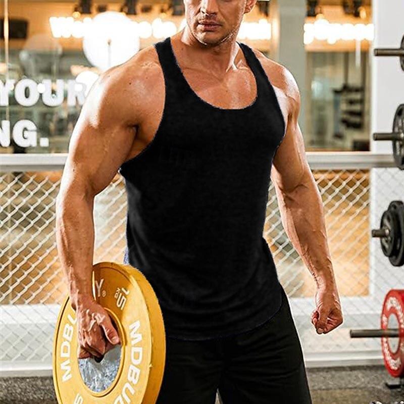 Men's Tank Top Vest Top Undershirt Sleeveless Shirt Sleeveless Crew Neck Spring & Summer Plain Fashion Designer Basic Vacation Street Going out Black White Blue Top Tee for Men2