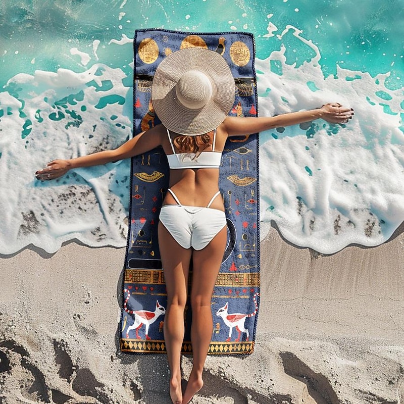 Beach Towel Beach Blanket Quick-Dry 3D Print 100% Micro Fiber Comfy Soft Blankets4