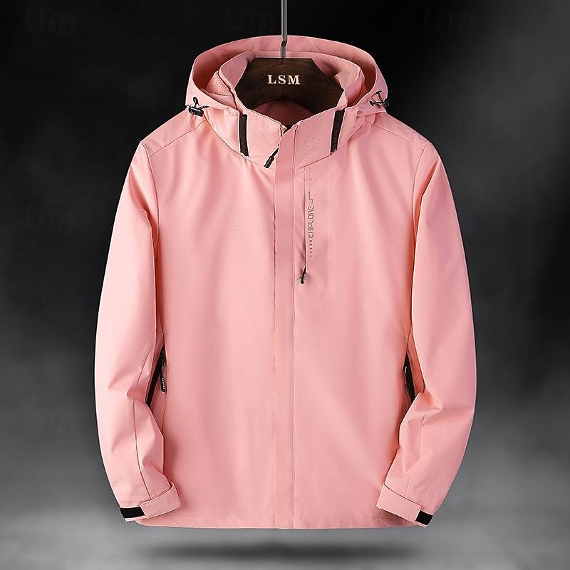 Women's Female Ski Jacket Outdoor Waterproof Windproof Hoodie Snow Coat Ski Coat Traveling Black White Pink Purple