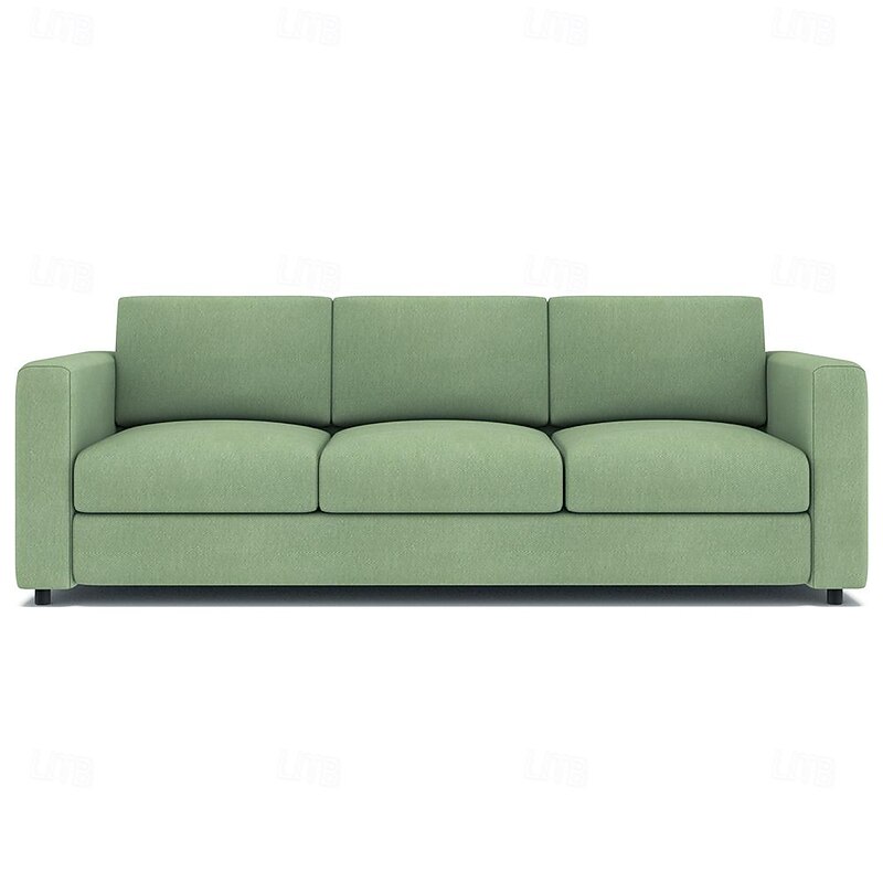 3-Seat Sofa Cover 100% Cotton Solid Color Quilted Slipcovers VIMcover LITB PRIME cover4