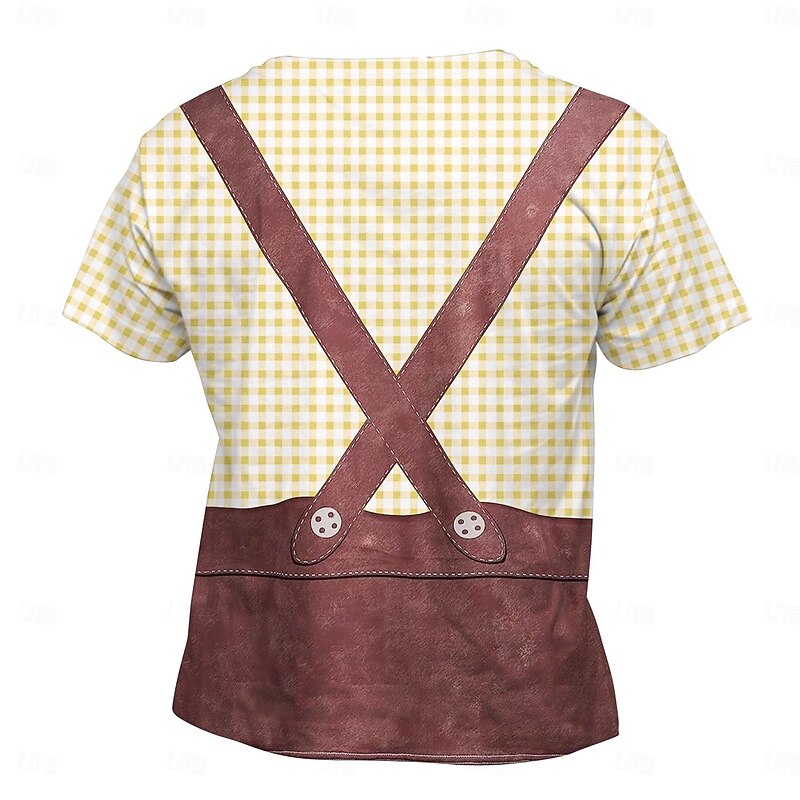 Carnival Boys 3D Graphic T-shirt & Skirt Pink Blue Short Sleeve 3D Print Summer Vintage Fashion Kids 3-12 Years Crew Neck Performance Party Regular Fit2